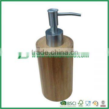 FB7-2003 Cylindrical bamboo bathroom lotion dispenser