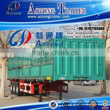 3 axle bulk cargo semi trailer/store house bar semi trailer/strong box truck trailer for cattle transportation