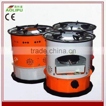 Cotton wick chinese kerosene cooking stove burning