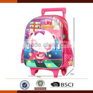 Hot sale EVA cartoon school trolley bags for girls