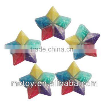 Five Pointed star Colorful Crystal Putty, Peonza o trompo clasico de madera