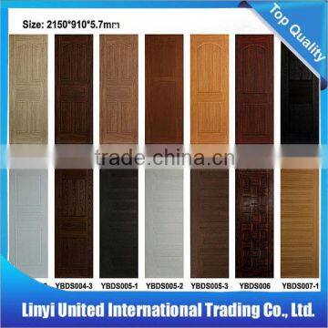 Linyi moulded Wood Veneer Door Skin / Melamine Door Skin