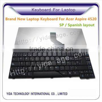 Replace Spanish layout Laptop Keyboard For Acer As 4520 black color                        
                                                Quality Choice