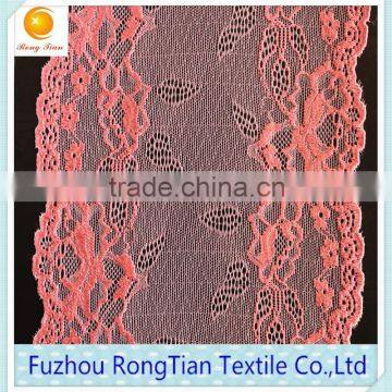 Wholesale pink classical 18cm embroidery lace trims for underwear