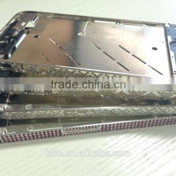 Luxury Gold Middle Bezel for iphone 4s ,Side Crystal Middle Housing for iphone 4s