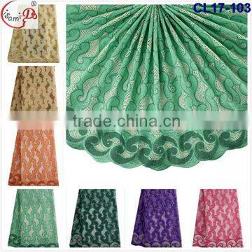 Chowleedee CL17-103 High quality swiss voile lace fabric,ladies dressing cotton lace fabric