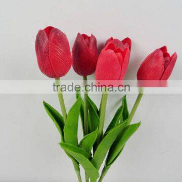 Hot Sale Real Touch PU Artificial Flower Mini Tulip