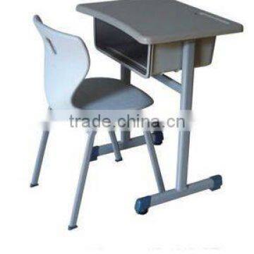 Children single desk and chair