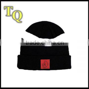 fashion black and white stripe 100% acrylic winter hats