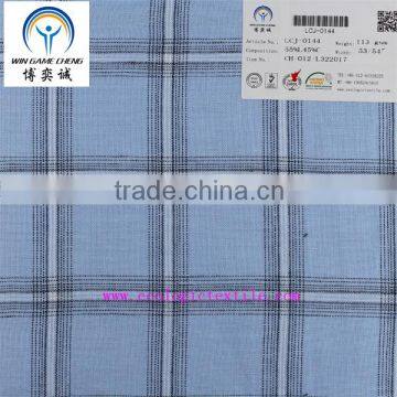 55%LINEN 45%COTTON INTERWOVEN CHECK FABRIC