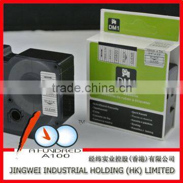 Compatible DYMO D1 Label Tape White on Clear 12mm 45020 photo-2