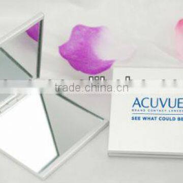 square shape silver pocket mirror for gift