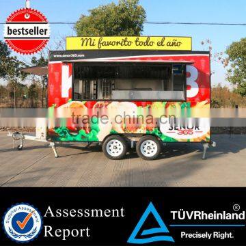 2015 hot sales best quality mobile food cart mobile fast food cart fast food cart