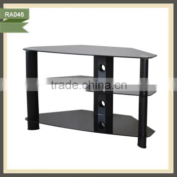 exotic glass tv stand brass tray table tv rack RA046