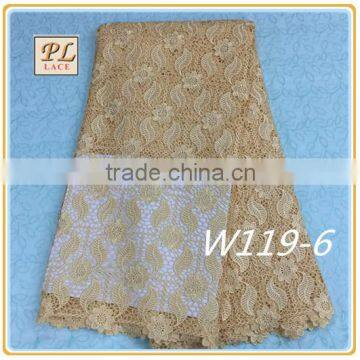 2015 latest dress design textile embroidery fabric lace for women