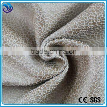 90% Polyester 10% Spandex Knit Suede Fabric With hot stamping for garment