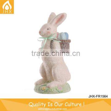 Chinese Factory Handmade Carved Resin Rabbit Figurines Easter Bunny photo-4