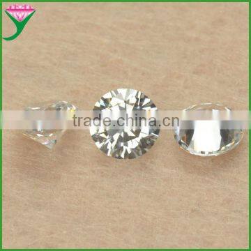 wholesale loose Round white hearts and arrows cut cz synthetic white sapphire