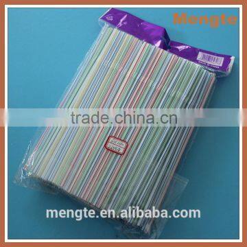 long striped plastic drinking mixing straw