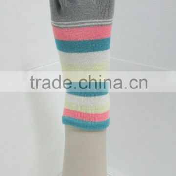 multi stripe 5 toe sock