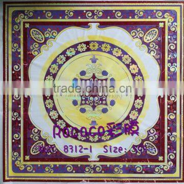 CLASSICAL ELEGANT PRINTING PVC WALL PANELS PLASTIC CEILING 60*60 CM APPLIED TO BEDROOM DECORATION PVC WALL SHEET PANELS photo-3