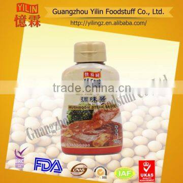 good price wholesale 250g mushroom steak sauce manufature with BRC certification