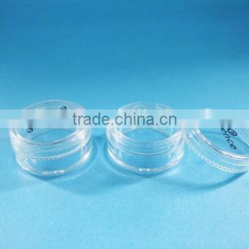 plastic cream jar,5g clear PS cosmetic jar for sample, plastic cosmetic jar