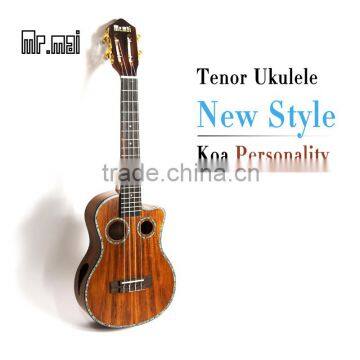 Discount Electric box Tenor ukulele small guitar 26" inches Acacia wood Ukulele+Gig Bag