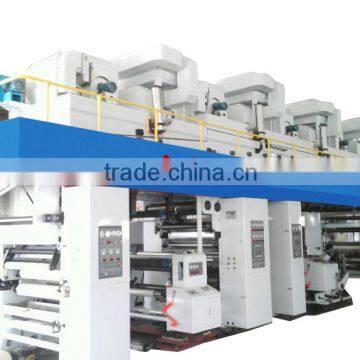 High speed non-stop splice double side film coating and printing machine