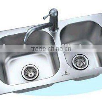 Am mirror polished brushed satin stainless steel kitchen sink