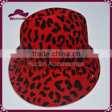 Alibaba Selling Wool Felt Hat With Leopard Print