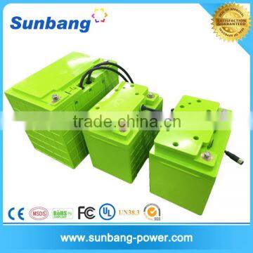 Factory supply high quality 2016 New Type Sealed 12v 45ah car battery lifepo4 battery with BMS protection