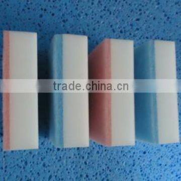 magic cleaning nano melamine sponge with scouring pad eraser for kitchen 008                        
                                                Quality Choice