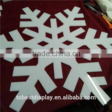 Customized size snow flakes, acrylic snowflake decorations for Chirstmas decoration