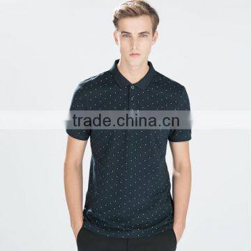 Dotted mens printing polo t-shirt in bulk