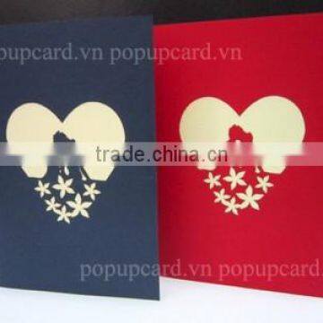 couple in love 3d pop up greeting card