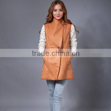 Women Real Leather Fur Vest / Lamb Fur Vest For Lady photo-2