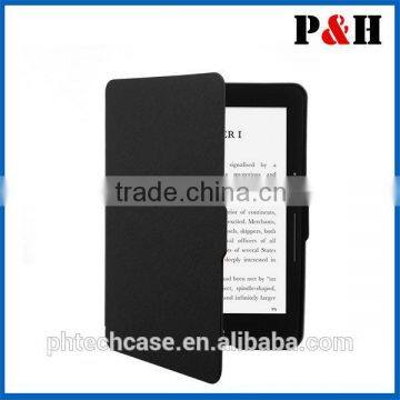 Book style stand leather case for Amazon kindle Voyage