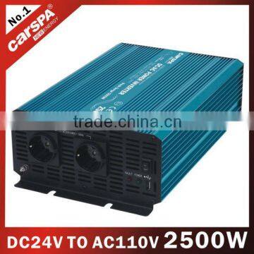 24Vdc to 110Vac 2500W pure sine wave power inverter