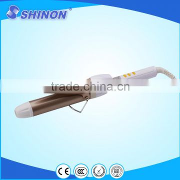 SHINON rotating curling iron with LED temperature controlled switch