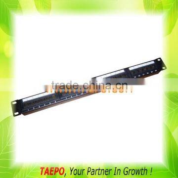 19" UTP RJ45 1U CAT6 with snap-in label 24-port patch panel