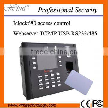 High quality linux system biometric access control TCP/IP iclock680 standalone fingerprint reader time attendance