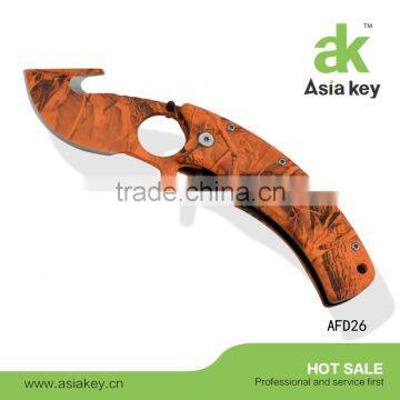 nice appearances hunting folding knife with Camouflage blade and handle