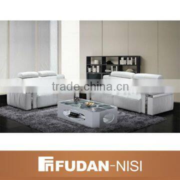 Modern design home furniture white fabric sectional sofa sets