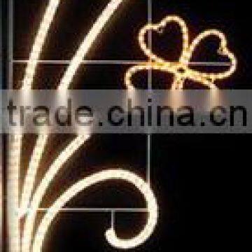 Outdoor christmas street decoration light outdoor decorative pole mounted motif