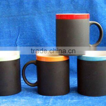 ceramic chalk coffee mug, colourfull chalk mug,blackboard ceramic mugs