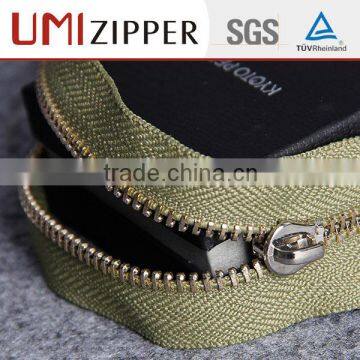 high end shining ensured quality meter zip shoes zip & jacket zipper