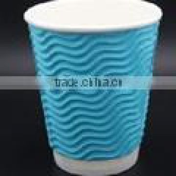 2015 hot sale OEMdisposable double wall dimple wave paper coffeecups for 4oz/6.5oz/8oz/12oz/20oz