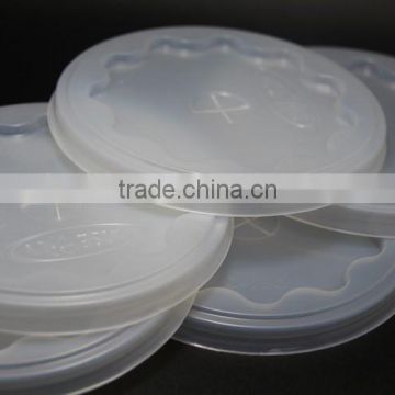 12oz Disposable plastic cold drink cup flat lids