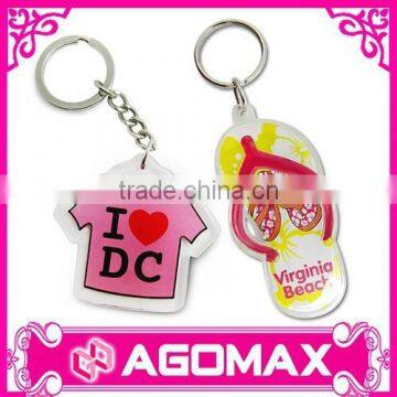 High quality picture print transparent plastic acrylic key chain